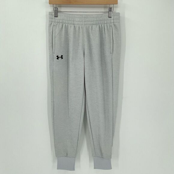 Under Armour Fleece Jogger Pants Loose Fit Grey Women Small Lightweight Soft - Picture 1 of 7